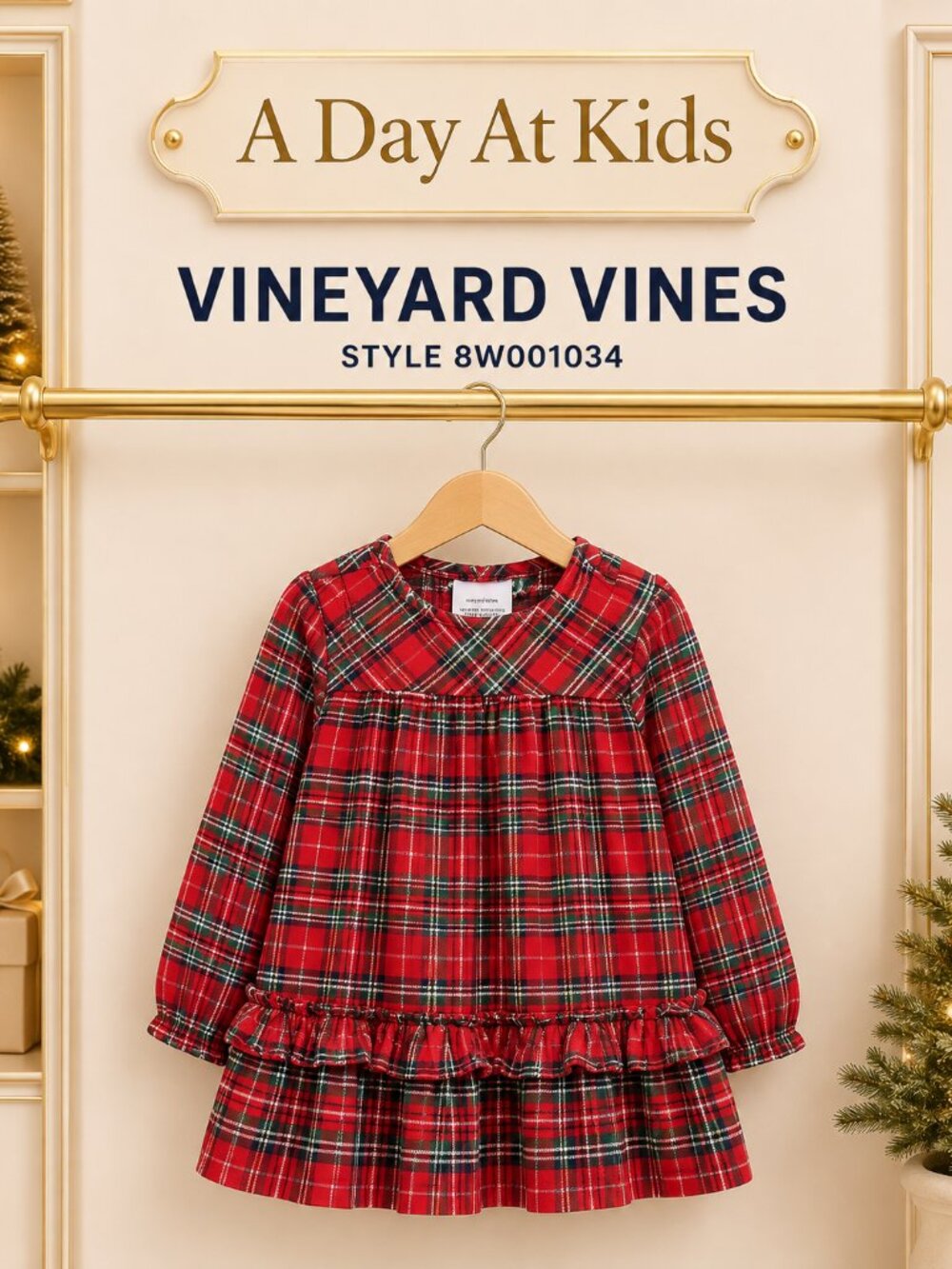 Christmas Days Vineyard Vines Martha's Vineyard Heritage Plaid Top